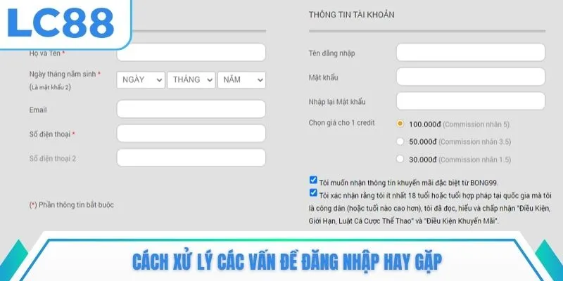 Cách xử lý các vấn đề đăng nhập hay gặp